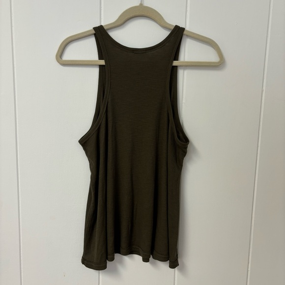 Free People Intimately Long Beach Tank Top in Army Green Small - Picture 5 of 6